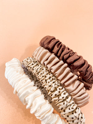 Slim Satin Scrunchie Pack