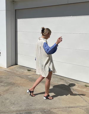 Lyka Oversized Shirt - Blue