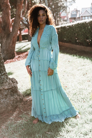 Folk Song Gown-Maxi Dress-Aria
