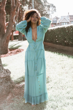 Folk Song Gown-Maxi Dress-Aria