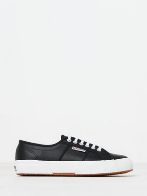 Superga 2750 Cotu Leather Black and White