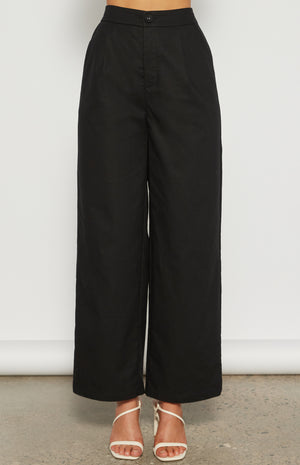 Linen Blend Wide Leg pant-Style state