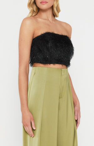 Strapless Fringe Top