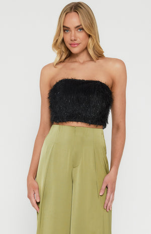 Strapless Fringe Top