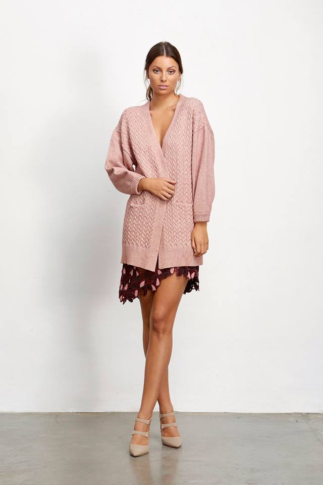 Ladies Pink Cardigan Elliatt Katherine Knit cardigan
