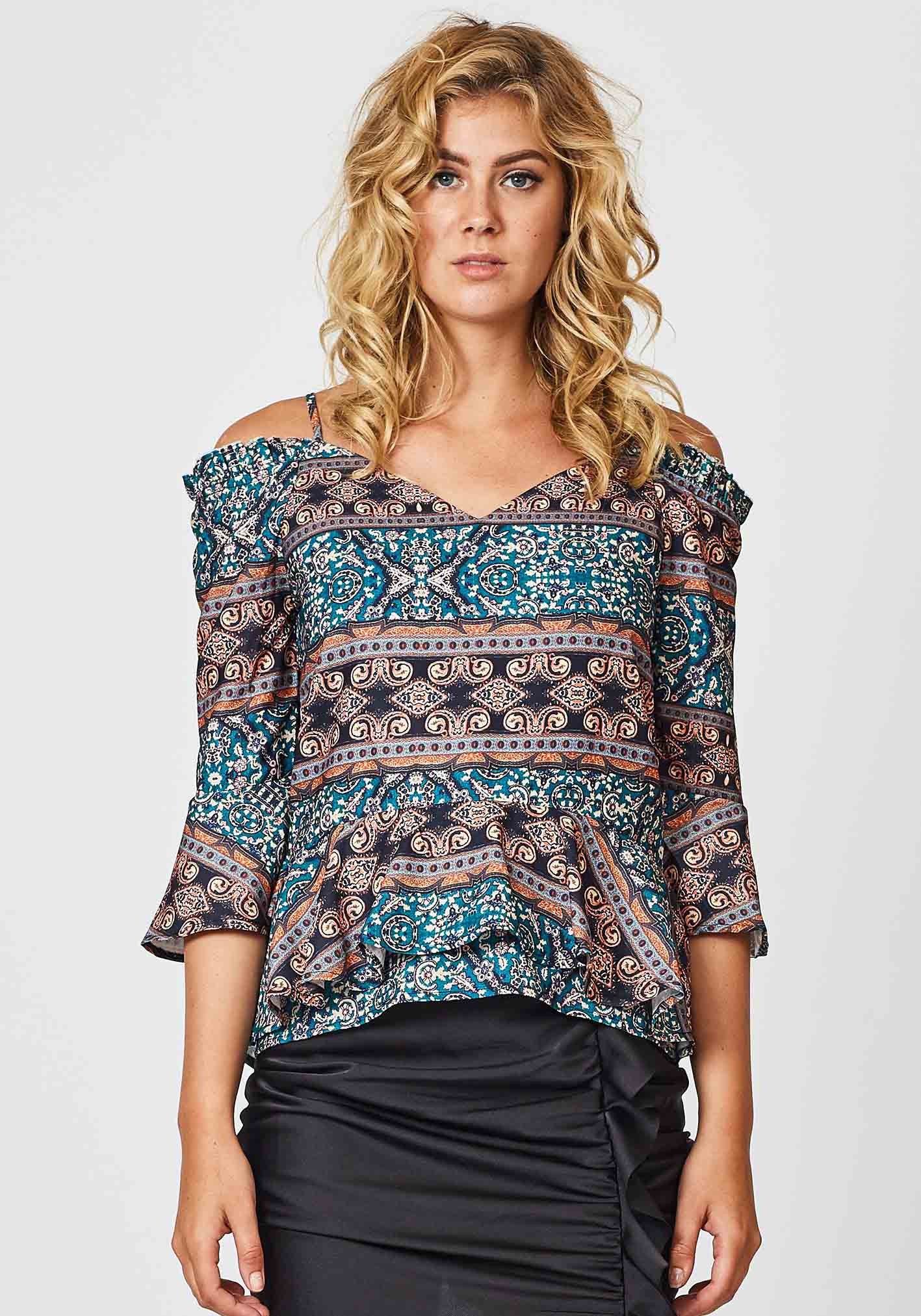 Three Of Something Battleground Armed Blouse