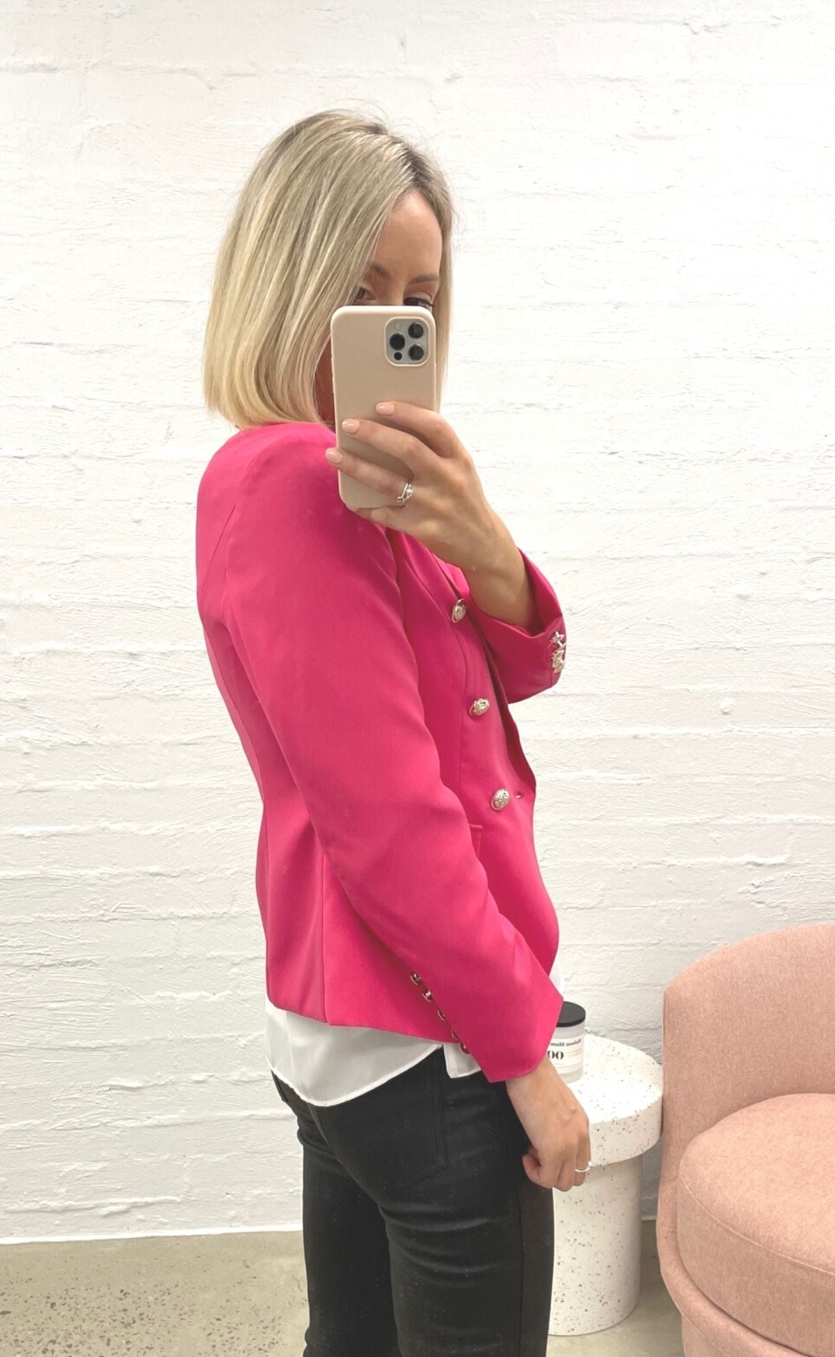 FL Basics-Mac Blazer-Hot Pink