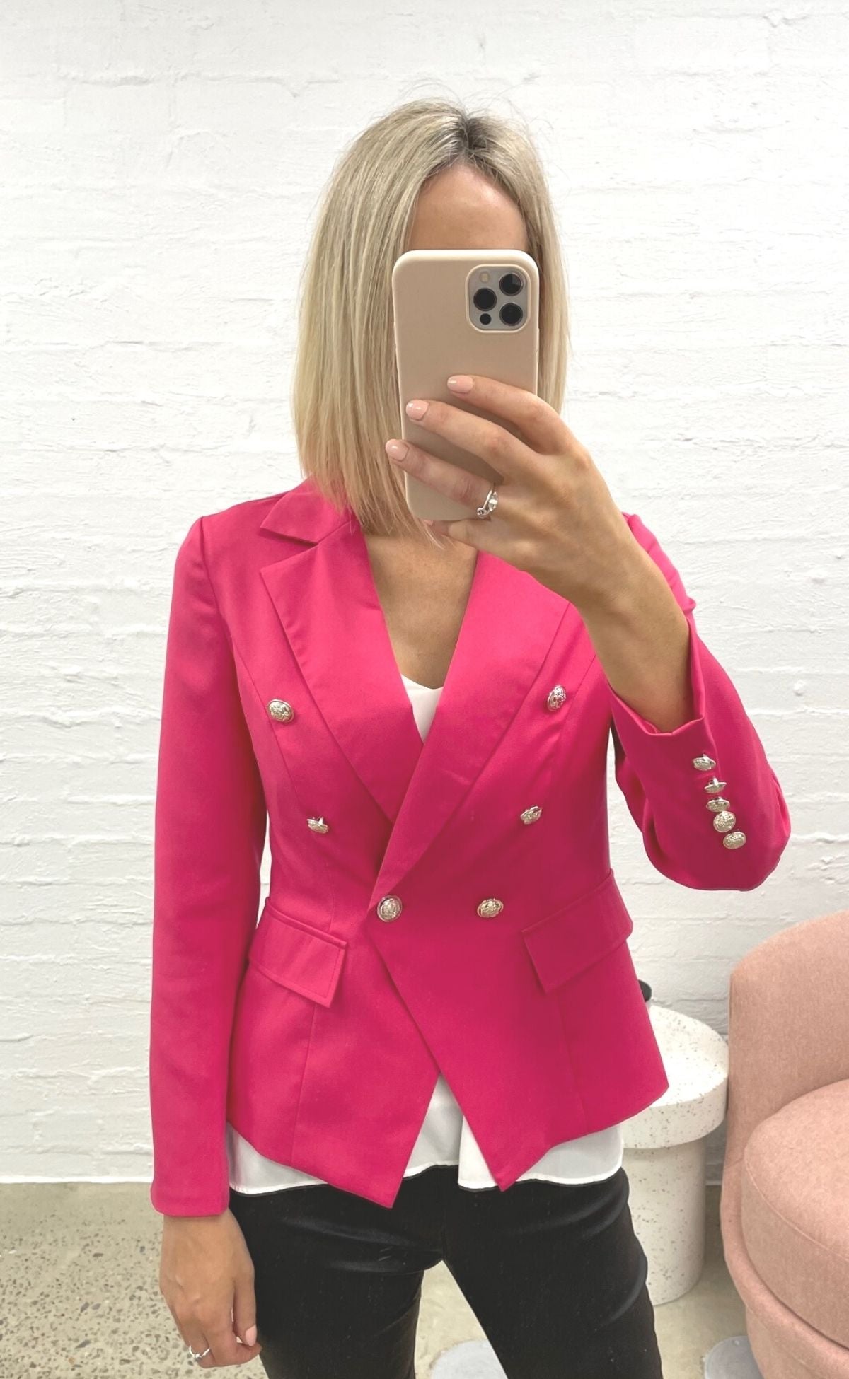 FL Basics-Mac Blazer-Hot Pink