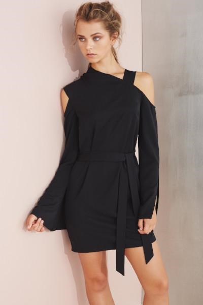 Ladies Black Dress - Cooper St - Hydra One Shoulder Dress