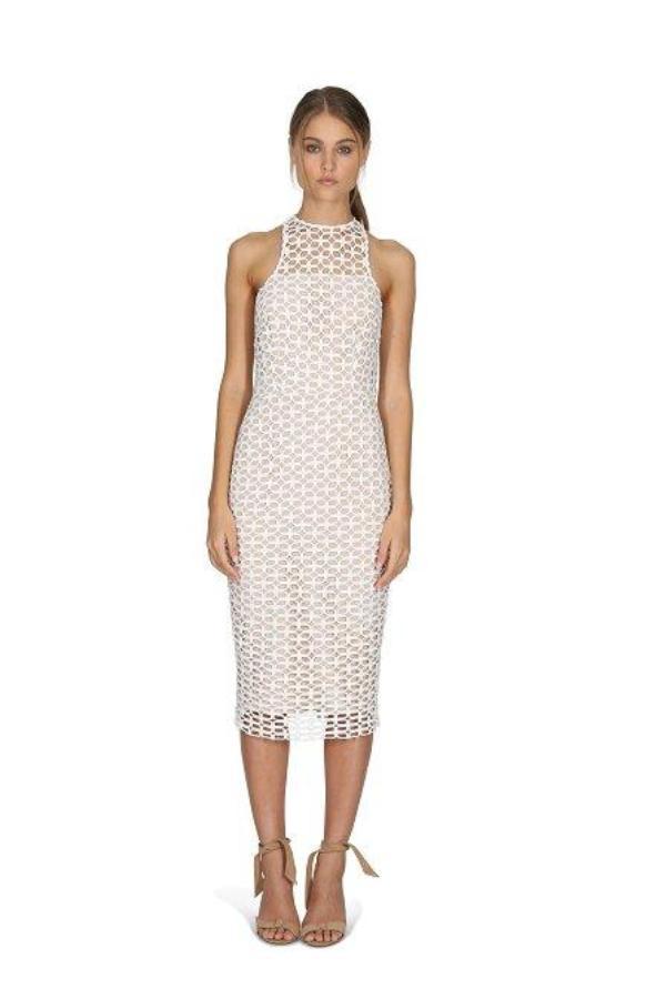 Karlie High Neck Lace Dress