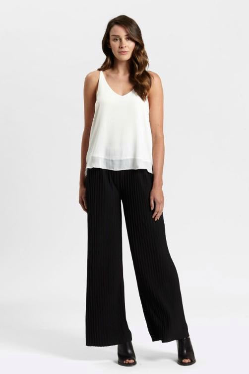 Ladies Black Pants - Pleats - MVN - Escape With Me Pants