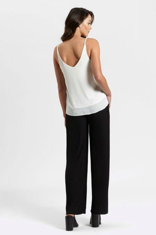 Ladies Black Pants - Pleats - MVN - Escape With Me Pants