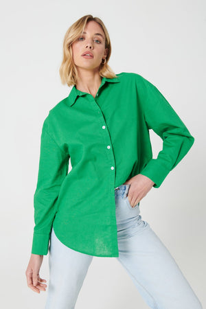 Ladies Oversized Shirt-MVN-Green-Acacia Oversized Shirt