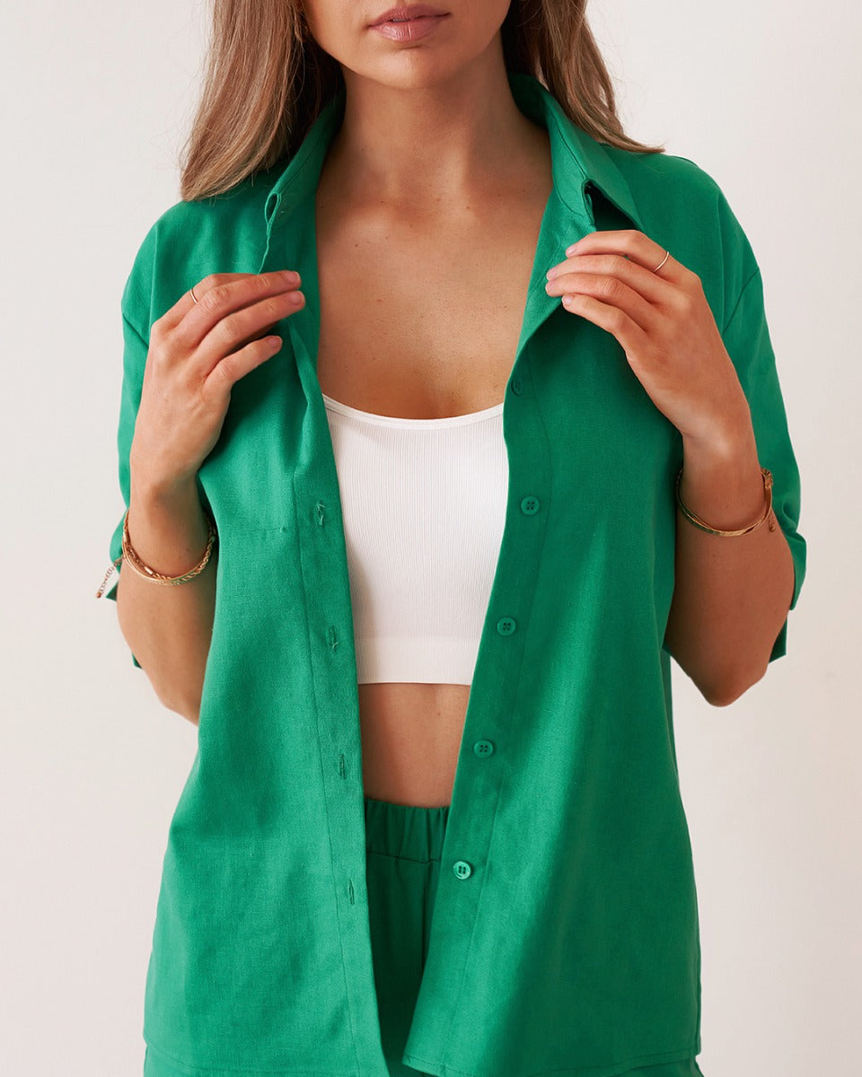 Blaze Linen Shirt - Green