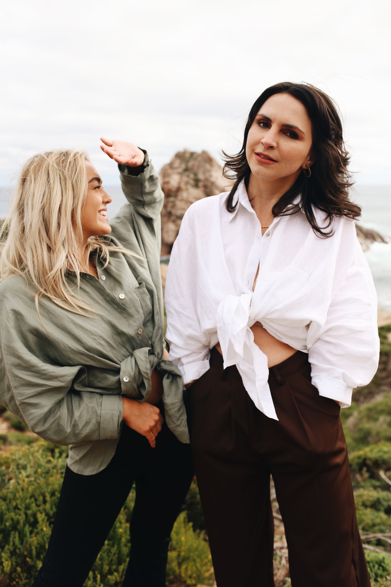 Voyage Linen Shirt-White-One Palm Studio