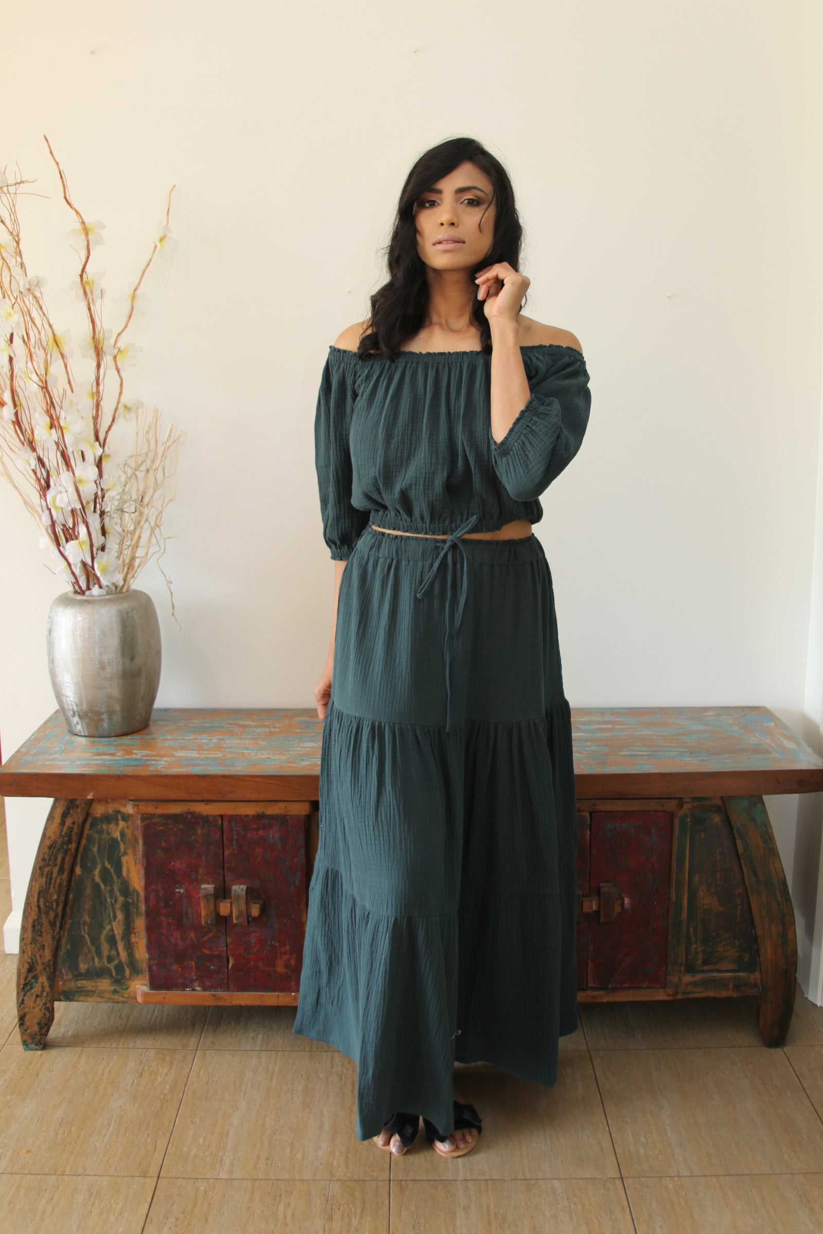 Top and Maxi Set-FL Basic-Fiona Emerald Set