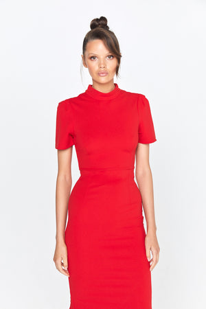 Red Midi Dress-Mossman- A Moment in Time Dress