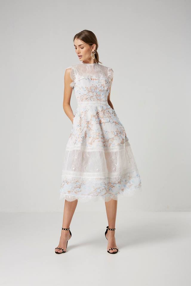 ladies White lace Dress- Elliatt-Ariel Dress