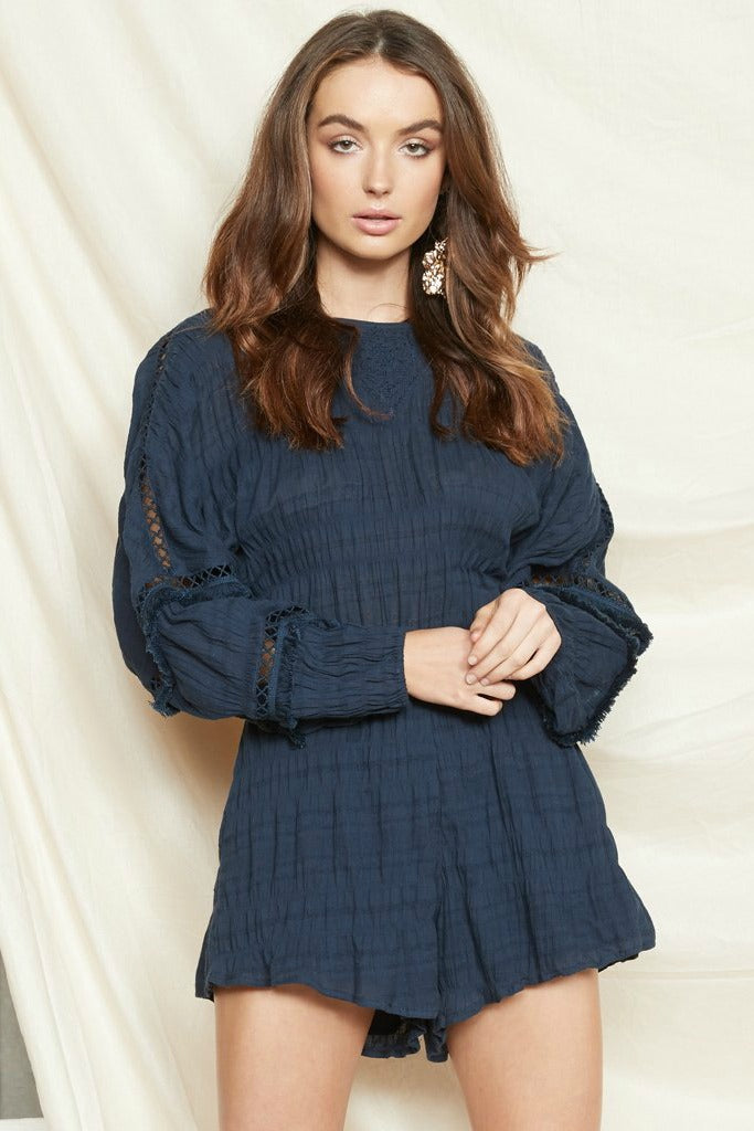 Navy Playsuit - PS The Label - Beau Playsuit