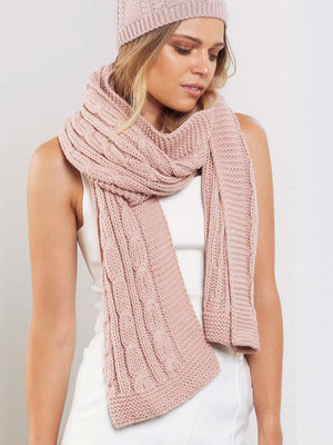 Cable Knit Chunky Scarf