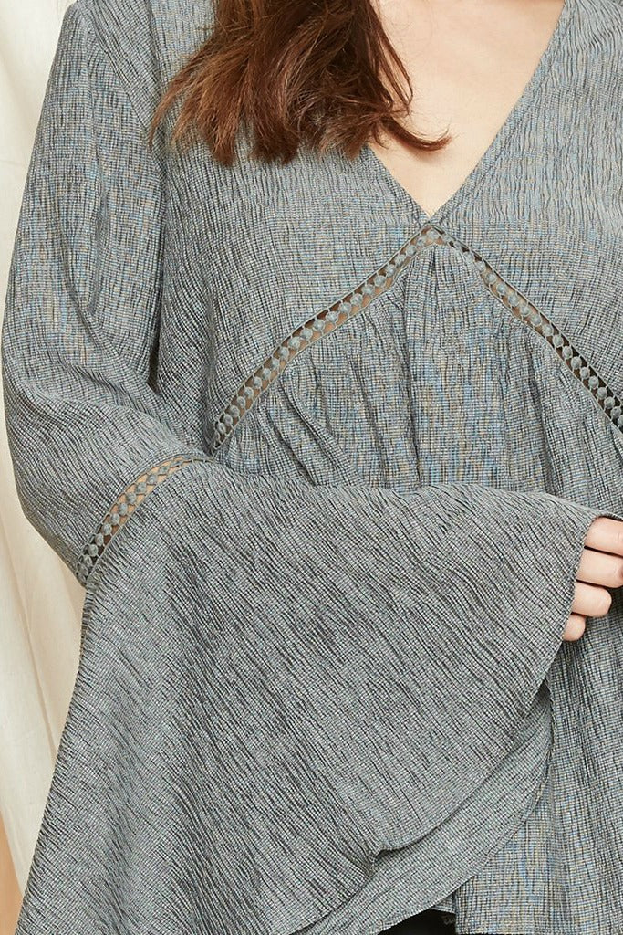 Ladies Grey Top - PS THe LAbel -The Caspian Top