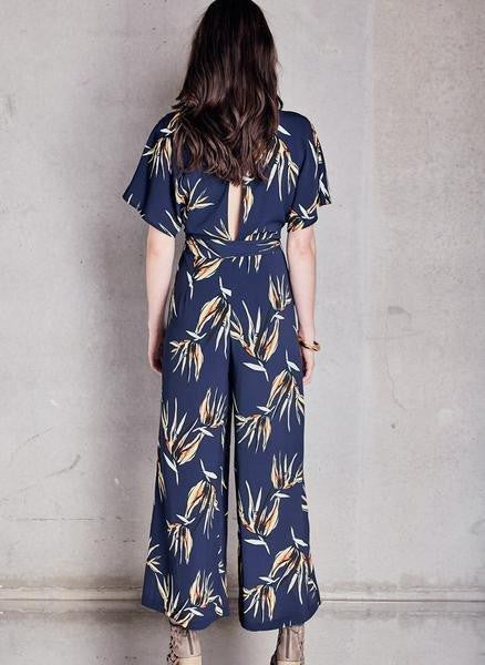 PS The Label Caught There Jumpsuit Navy Print