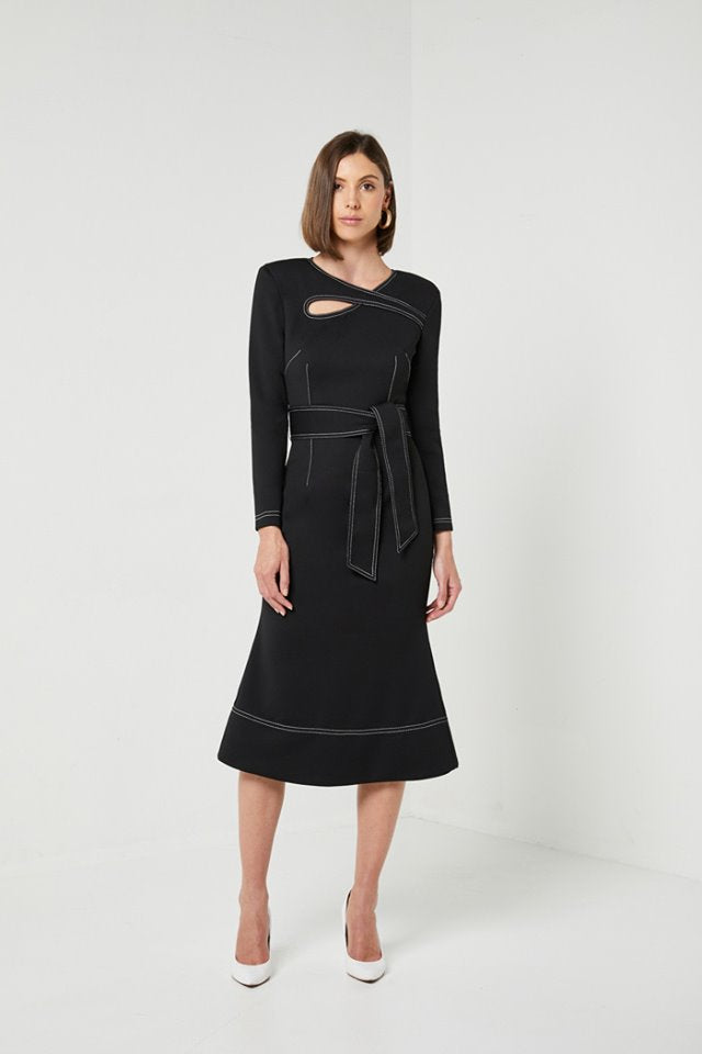 Long Sleeve Black Dress-Elliatt-Chiara Long Sleeve Dress