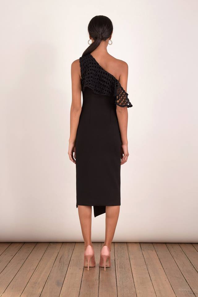 Ladies Black Dress-Elliatt-Crystal Dress