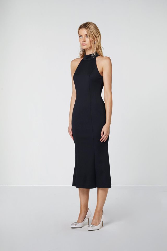 Navy Bodycon Midi-Elliatt-Fiancee Dress