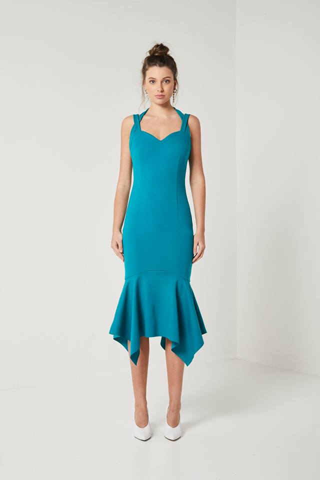 Ladies Teal Dress-Elliatt-Glasshouse Dress
