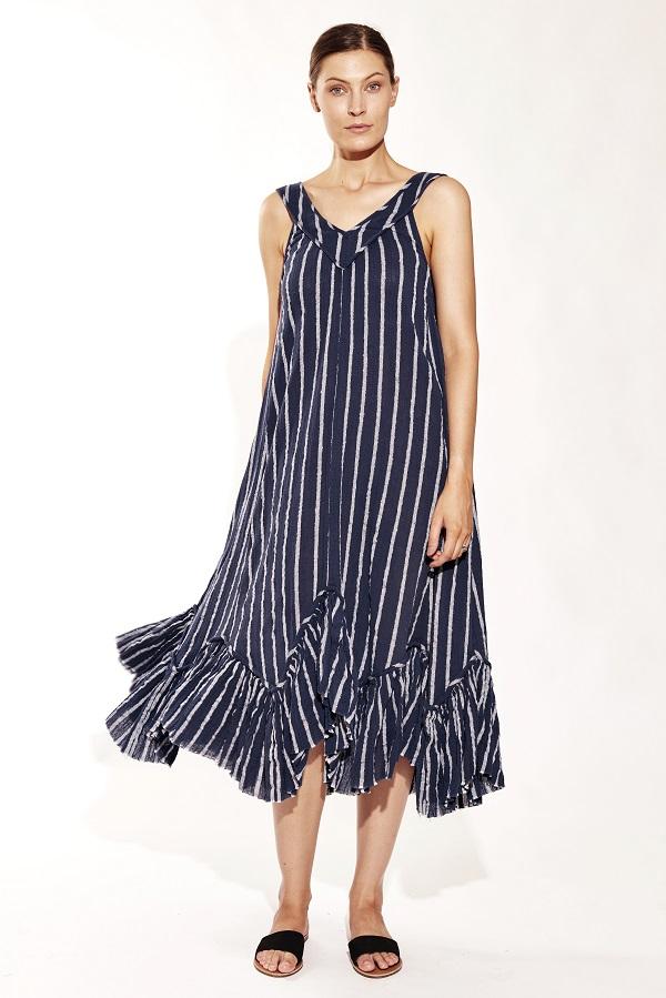Navy striped Maxi-Solito-Glimmer Grecian Maxi
