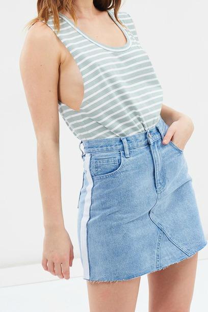 Nude Lucy-Ladies Stripe Tank top-Collins Scoop Tank