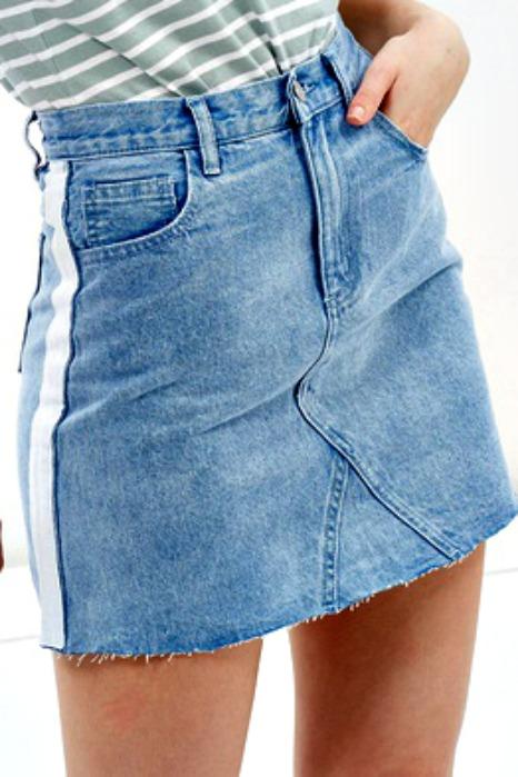 Harvey Denim Mini Skirt