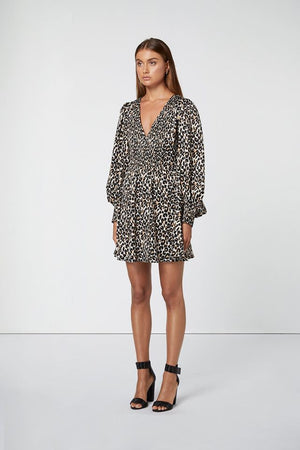 Leopard Print Mini Dress-Elliatt-Karma Dress