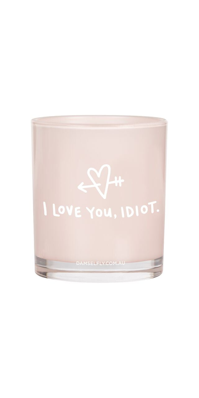 Damselfly I Love You Idiot Candle