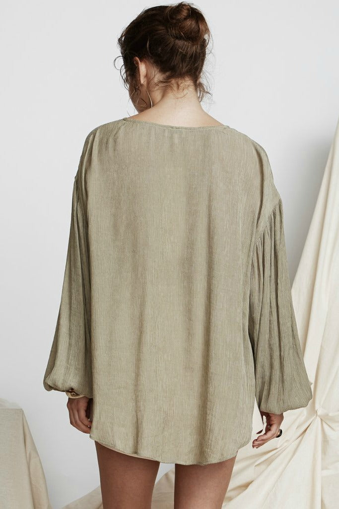 Womens Top - PS The Label - Initiation Blouse - Khaki