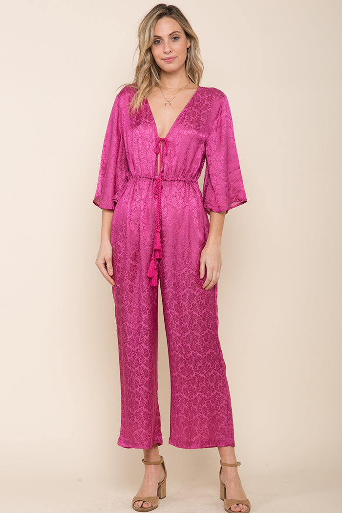 Sweet Temptation Tie Front Jumpsuit