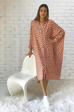 Oversize Shirt Dress-Caro-Kruger Kimono Dress 