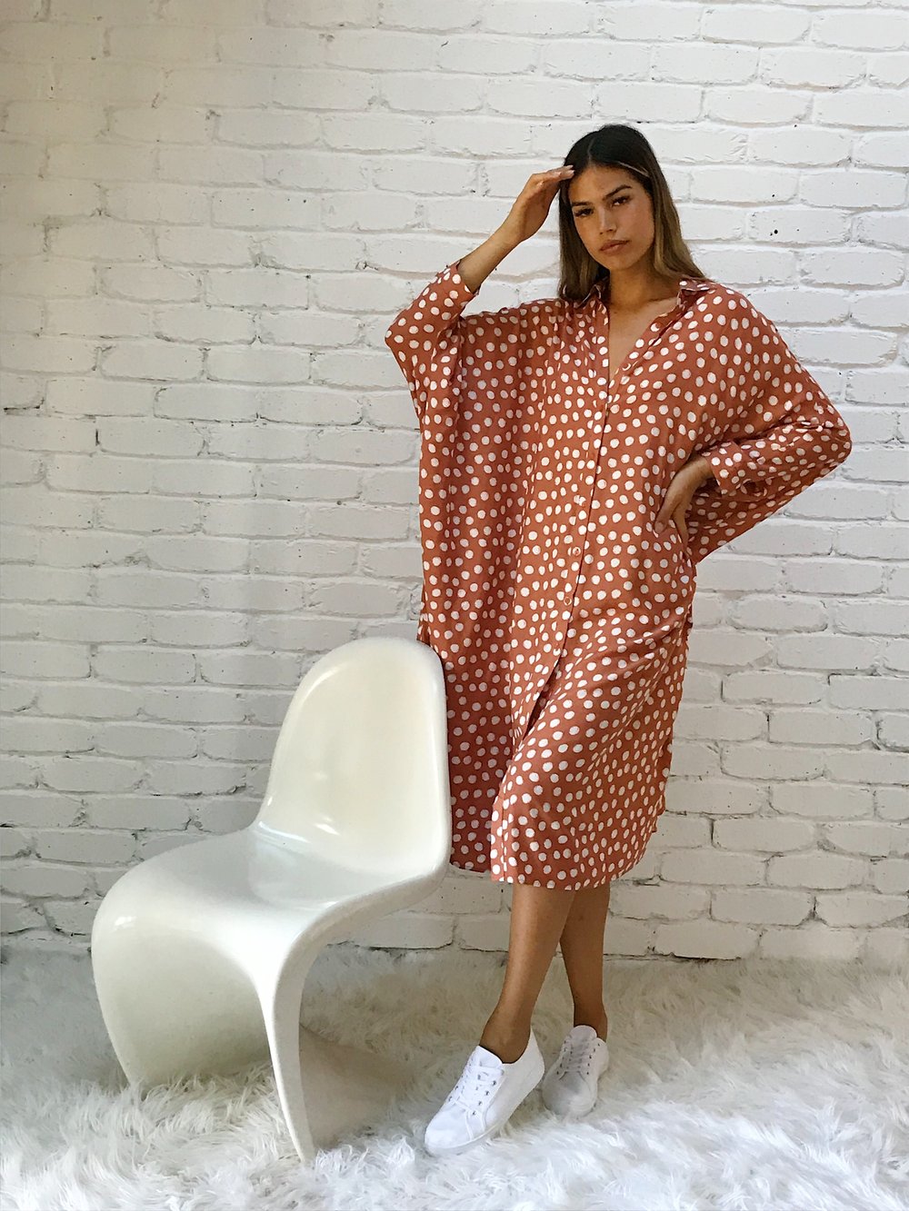 Oversize Shirt Dress-Caro-Kruger Kimono Dress 