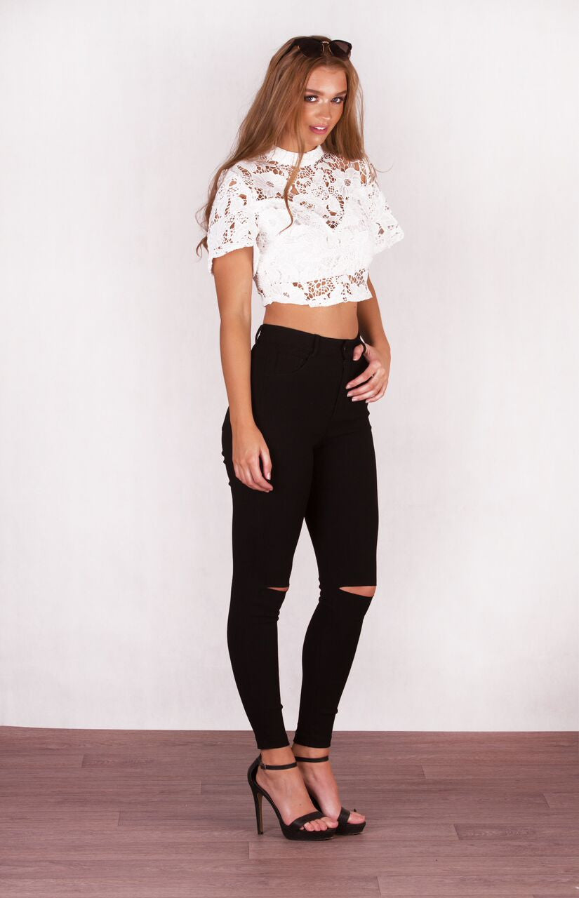 Ajoy Levora Eden Collared Crop Top