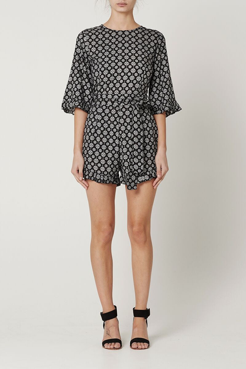 May the Label Lacey Playsuit Medalion Print