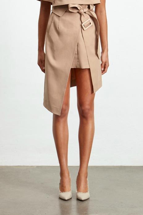 Ladies Tan Skirt-Elliatt-Milan Skirt Tan