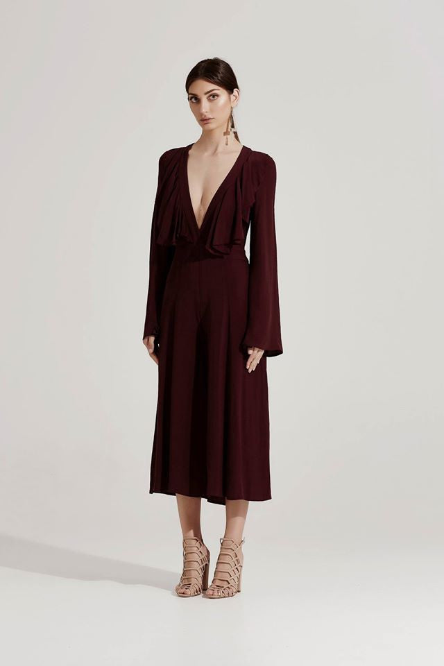 Bless'ed are the Meek Mium Jumpsuit Sangria