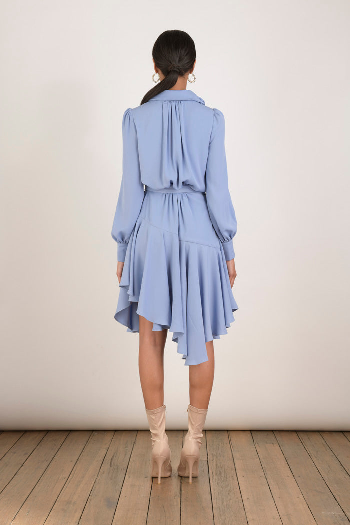 Ladies Blue Wrap Dress-Elliatt-Peridot Wrap Dress