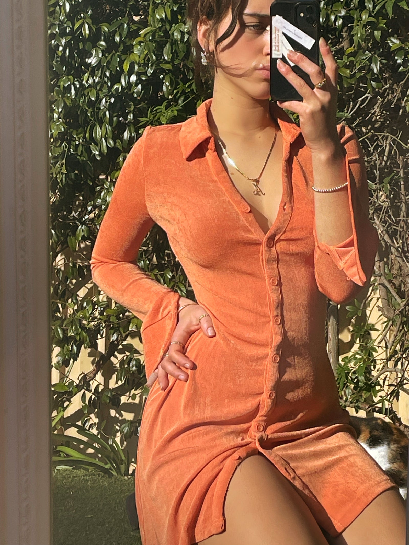 Slinky Jersey Shirt Dress