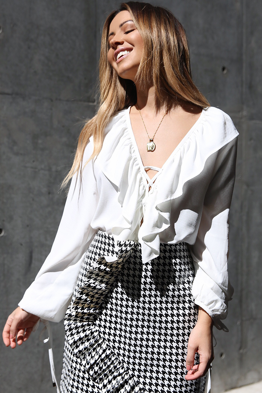 Ladies Top - Poet Blouse - Prem - White