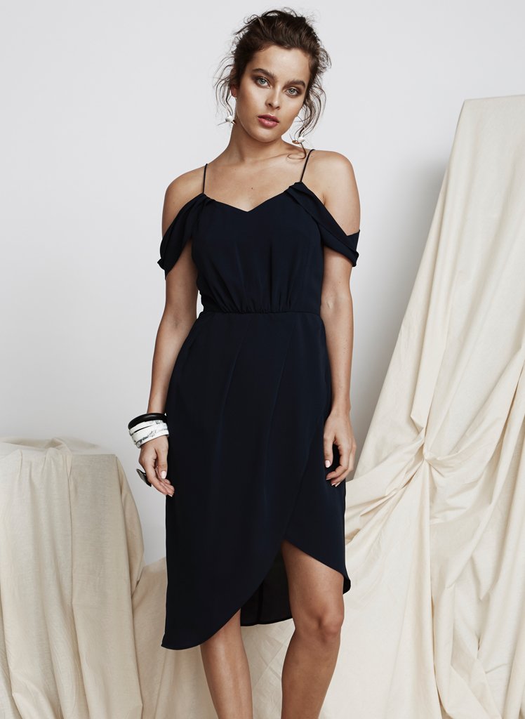 Private Show Midi Dress Navy