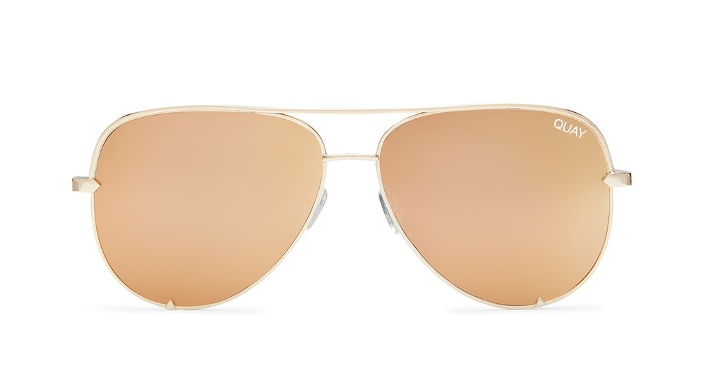 High key gold sale quay sunglasses