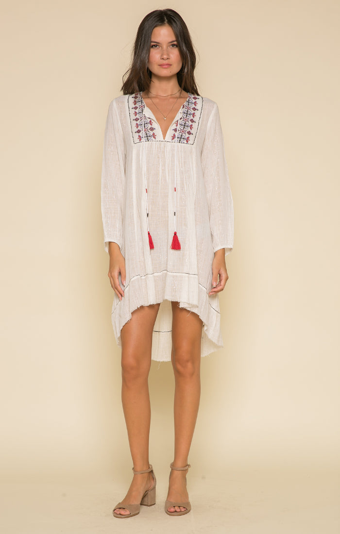 Cream Cotton lrex Dress-Raga-Meet Me in Mumbai Tunic