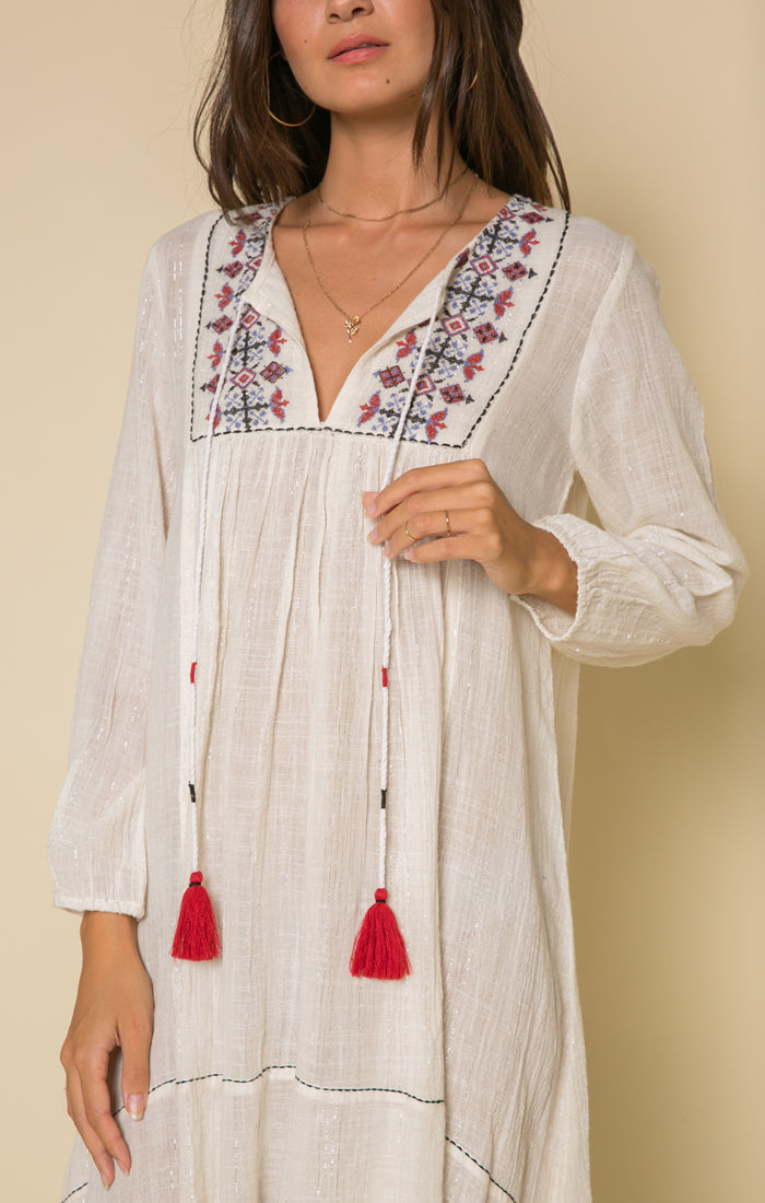 Cream Cotton lrex Dress-Raga-Meet Me in Mumbai Tunic